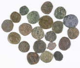 A lot with Byzantine bronzes, for study - in total 20 pieces in the usual lower grades
