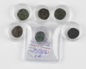 Celtic coinage - A small lot of the Aduatuci / Eburonen (Tongeren) with 6 pieces AE13-15, middle 1st century BC: Swastika with four revolving horse-he...