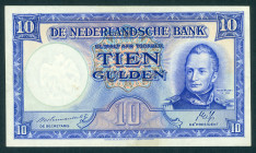 Netherlands - 10 Gulden 1945 II Willem I - Staatsmijnen met foutief geboortejaar (Mev. 46-2 / AV 35.1a) - PR-