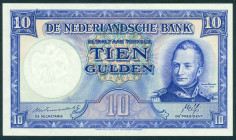 Netherlands - 10 Gulden 1945 II Willem I - Staatsmijnen met foutief geboortejaar (Mev. 46-2 / AV 35.1a) - a.UNC/UNC