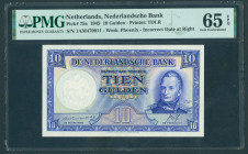 Netherlands - 10 Gulden 1945 II Willem I - Staatsmijnen met foutief geboortejaar / Incorrect date (Mev. 46-2 / AV 35.1a / Pick 75a) - PMG Gem. Uncircu...