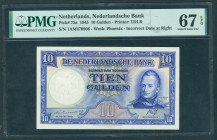 Netherlands - 10 Gulden 1945 II Willem I - Staatsmijnen met foutief geboortejaar / Incorrect date (Mev. 46-2 / AV 35.1a / Pick 75a) - PMG Superb Gem. ...