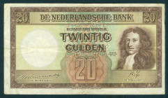 Netherlands - 20 Gulden 1945 Stadhouder Willem III (Mev. 59-1 / AV 42.1 / PL52.a) - serie 1 AL - ZF-/a.VF