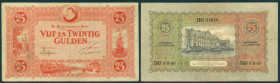 Netherlands - 25 Gulden 1921 Willem van Oranje (Mev. 73-1c / AV 47.1c.3) # BO 03648 - a.VF