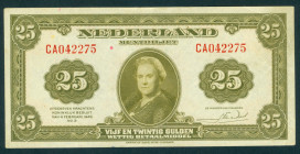 Netherlands - 25 Gulden 1943 II Muntbiljet Wilhelmina (Mev. 79-1 / AV 51.1) - ZF