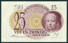 Netherlands - 25 Gulden 1945 Meisje in blauw (Mev. 80-1a / AV 52.1a) - met klassieke serienummers - PR