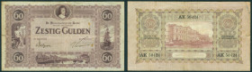 Netherlands - 60 Gulden 1921 Frederik Hendrik (Mev. 108-1b / AV 72.1b / Pick 38) - serie AK 50424 - 18 december 1924 - "Het in voorraad hebben" in law...