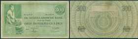 Netherlands - 300 Gulden 19.2.1927 Grietje Seel (Mev. 138-3b /AV 97.1b.4 / PL114.b4 / Pick 41) - serie AD - ZF or VF / rare