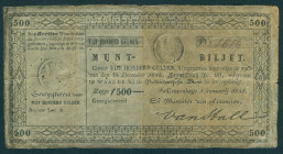 Netherlands - 500 Gulden 1.1.1846 PHOTO COPY (cf. Mev. 141-1 / cf. AV 99 / cf. PL116) - 'Serie 1619' - sign. Van Hall - this old copy of this extremel...