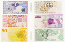 Netherlands - Divers - Presentatieset Nederlandse bankbiljetten: 10, 25, 50, 100, 250, 1000 Gulden in Plexiglas. (PS1) - Deze set is cadeau gedaan aan...