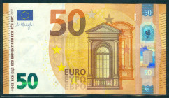 Netherlands - Divers - RARE 50 euro note 2017 second series, sign: Mario Draghi, Dernier 4/3/P5c, serial #PC0298354353, printcode P005B2. VF