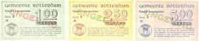 Netherlands - Noodgeld - Rotterdam - Gemeentelijk noodgeld WO II - 1 Gulden, 2½ Gulden en 5 Gulden 1944 SPECIMEN series B, B en A (T/J 113.01b-3b / PL...