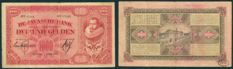 Dutch Indies - 1000 Gulden 7 april 1926 J.P. Coen (P. 77a / PLNI22.9a2 / Mev. 13...