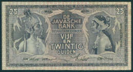 Dutch Indies - 25 Gulden 30.1.1935 Javaanse dansers (P. 80a / H-137a / ON 267a / PLNI23.3a) - ZF or VF