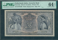 Dutch Indies - 25 Gulden 9.1.1935 Javaanse dansers (P. 80a / H-137a / ON 267a / PLNI23.3a) - PMG Choice UNC 64 EPQ