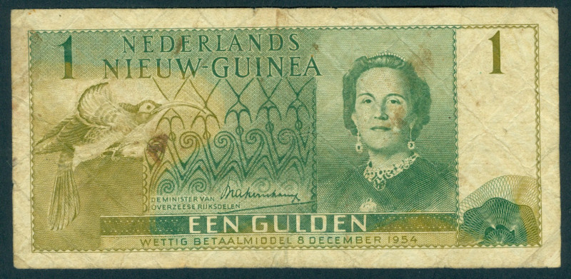 Nederlands Nieuw Guinea - 1 Gulden 8.12.1954 Juliana (P. 11a / Mev. 307 / PLNG2....