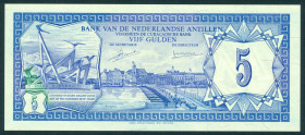Nederlandse Antillen - 5 Gulden 23.12.1980 (P. 15a / PLNA17.1c) - UNC