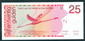 Nederlandse Antillen - 25 Gulden 31.3.1986 Flamingo (P. 24a / PLNA19.3a) - UNC