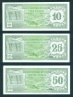Aruba - 10, 25 & 50 Florin 1986 (P. 2-4) - UNC / total 3 pieces