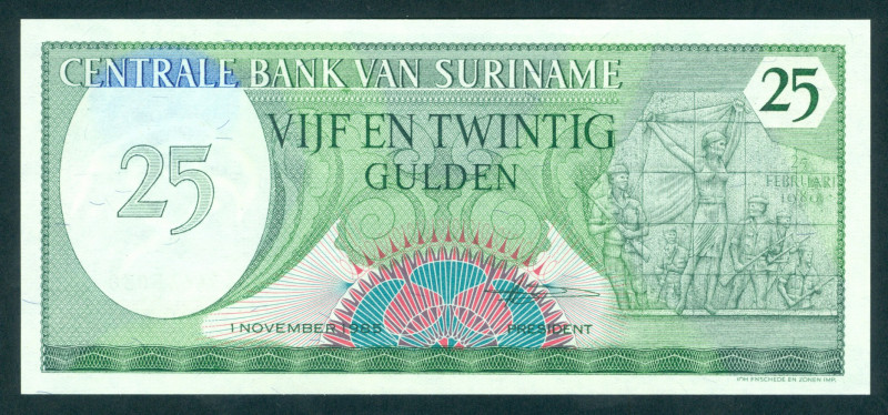 Suriname - 25 Gulden 1.11.1985 Goodover (P. 127b / PLS19.3b.R) - serie 0434 6350...