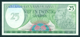 Suriname - 25 Gulden 1.11.1985 Goodover (P. 127b / PLS19.3b.R) - serie 0434 635038 - UNC