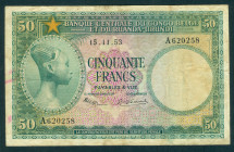 Belgian Congo - 50 Francs 15.11.1953 Woman at left / 2 Fisherwomen (P. 27a) - F