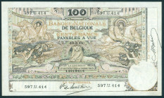 Belgium - 100 Francs 10.9.1914 (P. 71) - VF+