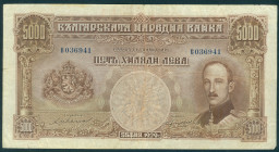 Bulgaria - 5000 Leva 1929 King Boris III (P. 54) - F