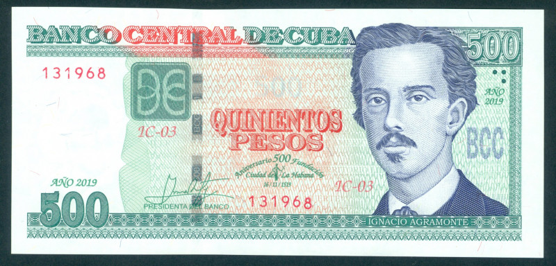 Cuba - 500 Pesos 2019 - (P. New) commemorative 500 years Havana - a.UNC/UNC