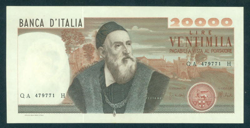 Italy - 20.000 lire 21.2.1975 (P. 104) - a.XF