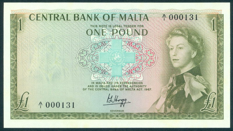 Malta - 1 Pounds ND (1969) Elizabeth II (P. 29a) - Serie A/1 000131 - UNC