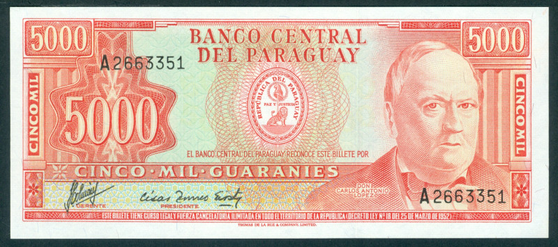 Paraguay - 5000 Guaranies L.1952 Lopez (P. 202b) - UNC