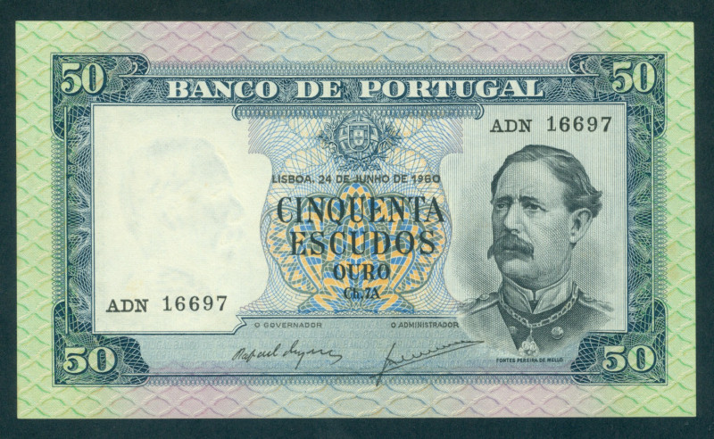 Portugal - 50 Escudos 24.6.1960 Fontes Pereiro de Mello (P. 164) - XF+