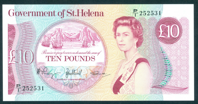 Saint Helena - 10 Pounds ND (1985) Elizabeth II (P. 8b) - sign. 3 - UNC