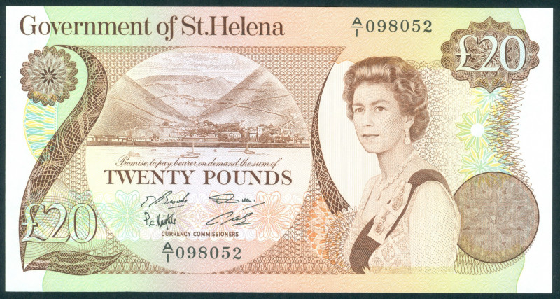 Saint Helena - 20 Pounds ND (1986) Elizabeth II (P. 10a) - sign. 4 - consecutive...