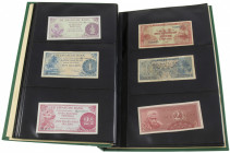Nederland - Album banknotes NL including 50 Gulden 1982 Zonnebloem, 100 Gulden 1977 Snip, 250 Gulden Vuurtoren, etc. + Netherlands Indies/Indonesia