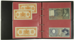 Nederland - Album bankbiljetten NL wo. 10 Gulden Zeeuws Meisje, 25 Gulden Salomo, 50 Gulden Oestereetster + Zonnebloem, 100 Gulden Erasmus, etc. etc.