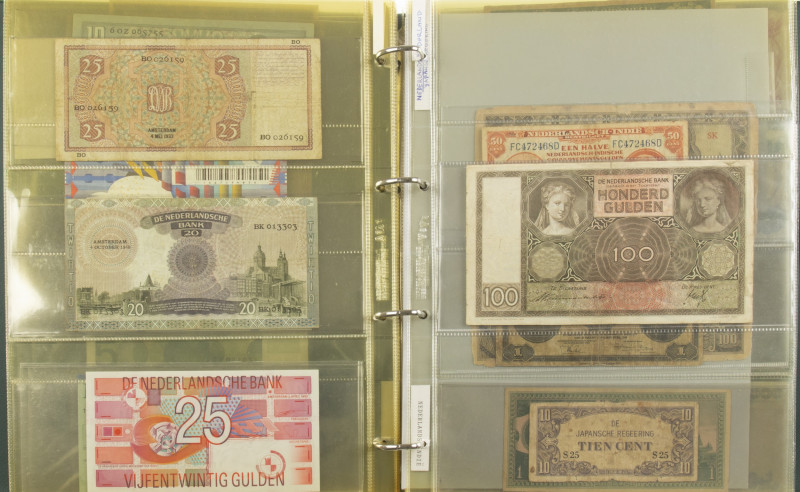 Nederland - Album banknotes NL including 10 Gulden 1945 Lieftinck, 20 Gulden 194...