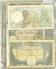Afrika - Album collection banknotes French West Africa 1922-1953 including 50 Francs 1929 Dakar - Total 36 pcs.