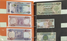 Azië / Asia - Album banknotes Asia including Afghanistan, Bangladesh, Bhutan, Biafra, Brunei, French Indochina, Hong Kong, India + Irak - all describe...