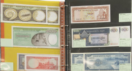 Azië / Asia - Album banknotes Cambodia + Laos - all described with Pick catalog numbers/value - Total 78 pcs. in a.UNC-UNC