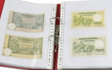 België - Album collection banknotes Belgium including 500 Francs 1945 (P. 127b), 1000 Francs 1944, 1950 (P. 128, 131), military payment certificates 1...