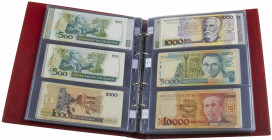 Brazilië - Album collection banknotes Brazil 1980-2020 including 50.000 Cruzeiros Reais 1994 (P. 242), 200 Reais 2020 (P.-), etc. - Total ca. 200 pcs....