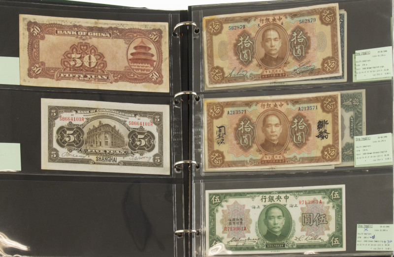 China - Album banknotes China / Taiwan 1934-1989 - all described with Pick catal...