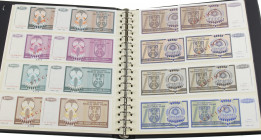 Croatia - Album collection banknotes Croatia Regional: Republic Srpska Krajina 1992 + Krajina 1992-1993 including specimens (P. R1-R34, complete serie...