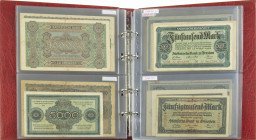 Duitsland - Album banknotes Germany 'Deutsch Länder' including Sachsen, Bayern, Württemberg + Baden - Total ca. 64 pcs.