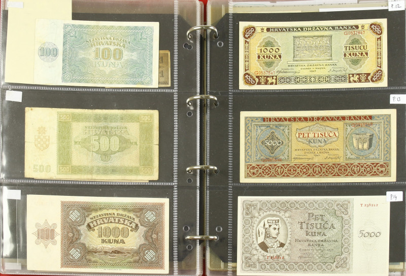 Europa - Album collection banknotes WWII including Germany, Austria, Croatia, Fr...