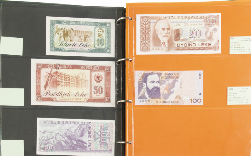 Europa - Album banknotes Albania, Bosnia, Coratia, Macedonia + Slovenia 1941-199...
