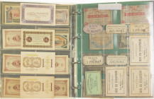 Frankrijk - Album with small collection banknotes France: chambre de commerce - Total 45 pcs. + catalog Monnaies de Necessite Francaises