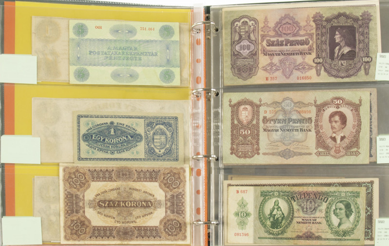 Hongarije / Hungary - Album banknotes Hungary 1852-2001 all described with Pick ...